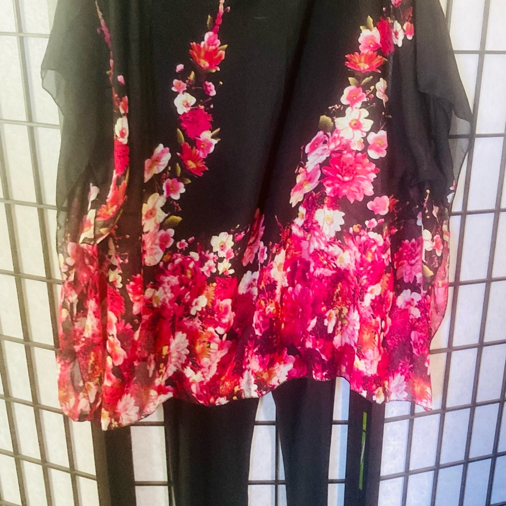 Cat suit and floral cover up